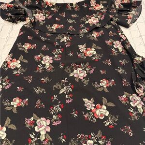 City Chic Pink and White Ruffled Smocked Mini Sundress Sz 14